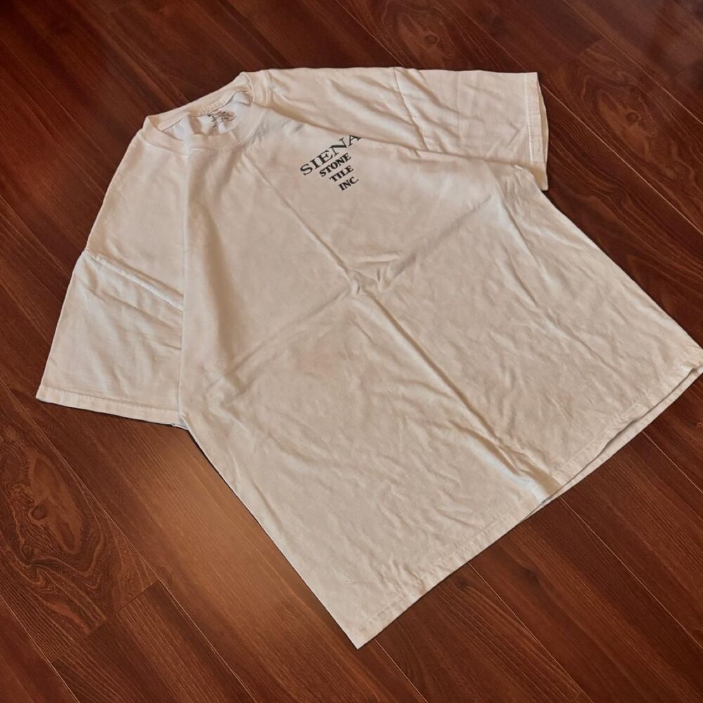Hanes Men's White and Cream T-shirt